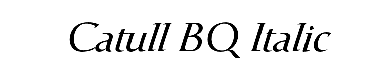 Catull BQ Italic font preview
