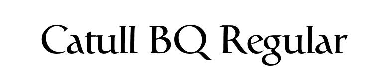 Catull BQ Regular font preview