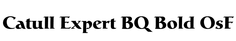 Catull Expert BQ Bold OsF font preview
