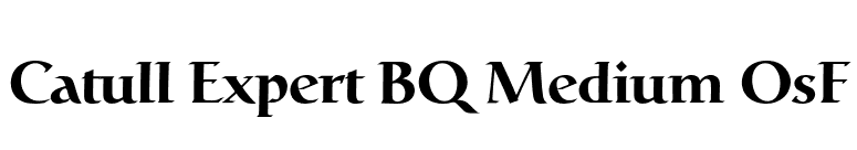 Catull Expert BQ Medium OsF font preview