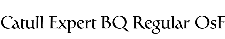 Catull Expert BQ Regular OsF font preview