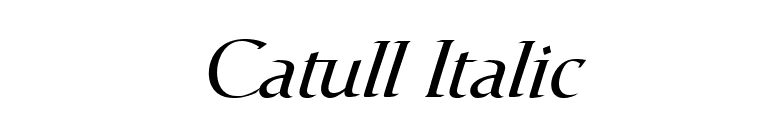 Catull Italic font preview