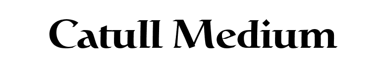 Catull Medium font preview