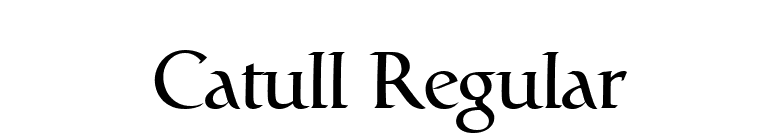 Catull Regular font preview