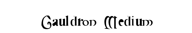 Cauldron Medium font preview