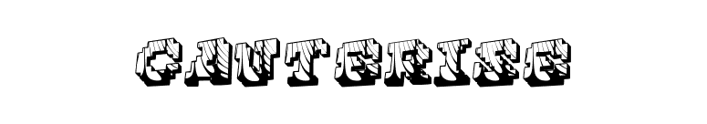 Cauterise font preview