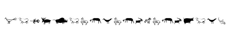 CavePaintingDingbats font preview