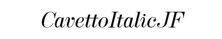 CavettoItalicJF font preview