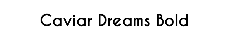 Caviar Dreams Bold font preview