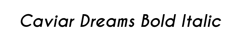 Caviar Dreams Bold Italic font preview
