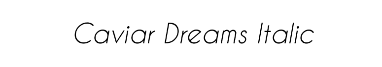 Caviar Dreams Italic font preview
