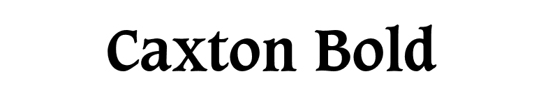 Caxton Bold font preview
