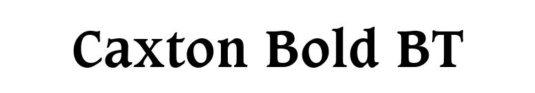 Caxton Bold BT font preview