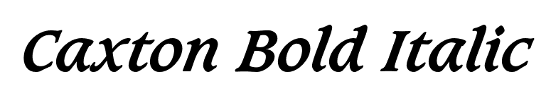 Caxton Bold Italic font preview