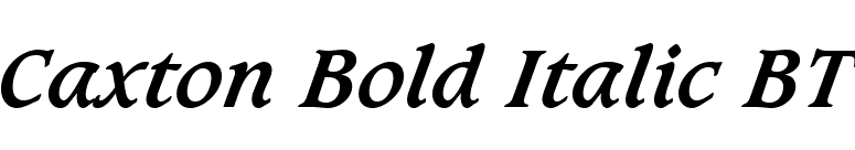 Caxton Bold Italic BT font preview