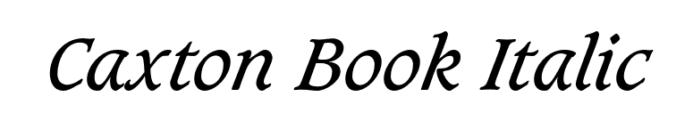 Caxton Book Italic font preview