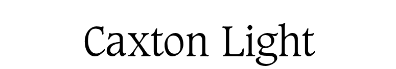 Caxton Light font preview
