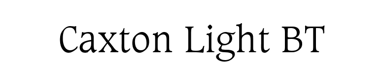 Caxton Light BT font preview