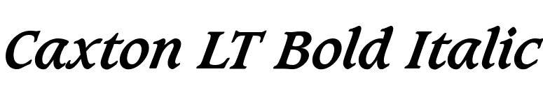 Caxton LT Bold Italic font preview