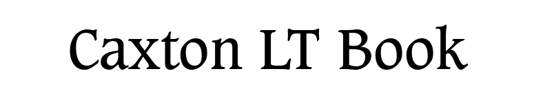 Caxton LT Book font preview