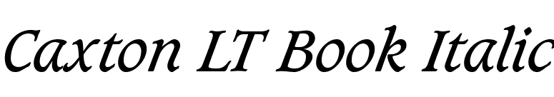 Caxton LT Book Italic font preview