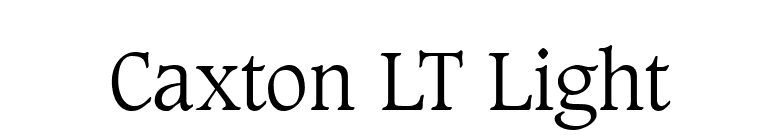 Caxton LT Light font preview