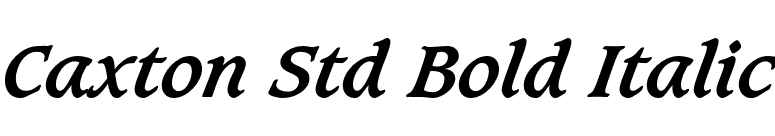 Caxton Std Bold Italic font preview