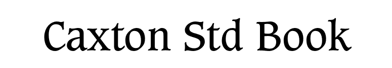 Caxton Std Book font preview