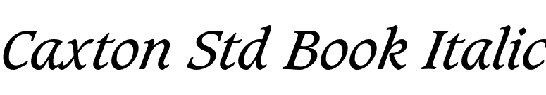Caxton Std Book Italic font preview