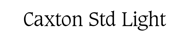 Caxton Std Light font preview