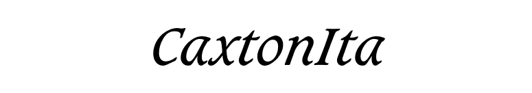 CaxtonIta font preview