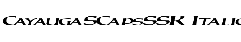 CayaugaSCapsSSK Italic font preview
