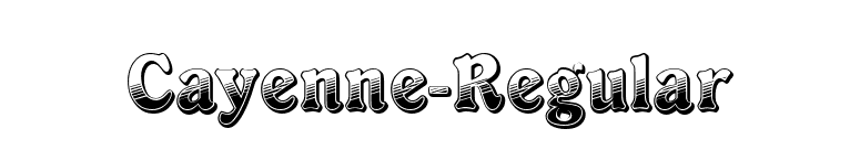 Cayenne-Regular font preview