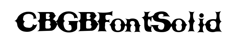 CBGBFontSolid font preview