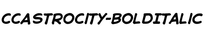 CCAstroCity-BoldItalic font preview