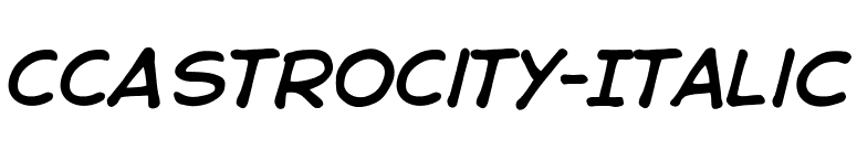 CCAstroCity-Italic font preview