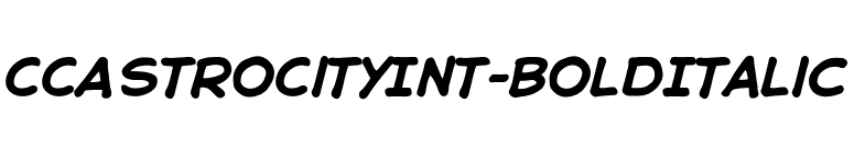 CCAstroCityInt-BoldItalic font preview