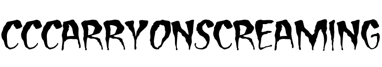 CCCarryOnScreaming font preview