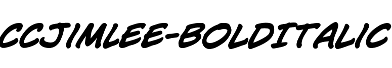CCJimLee-BoldItalic font preview