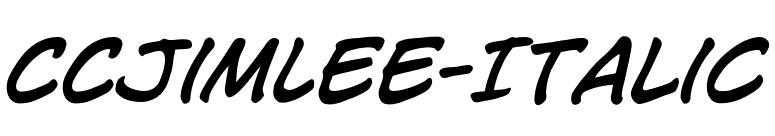 CCJimLee-Italic font preview
