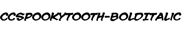CCSpookytooth-BoldItalic font preview