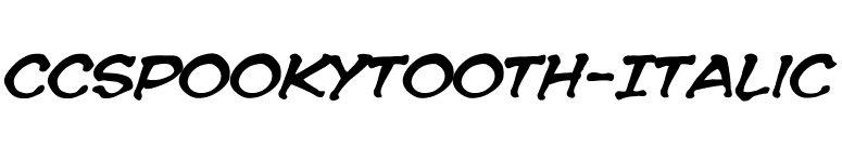 CCSpookytooth-Italic font preview