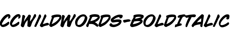 CCWildWords-BoldItalic font preview
