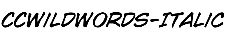 CCWildWords-Italic font preview