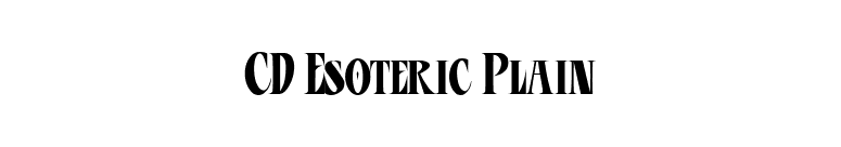 CD Esoteric Plain font preview