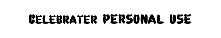 Celebrater PERSONAL USE font preview