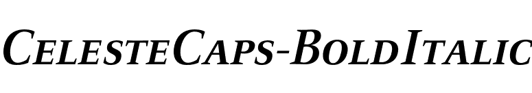 CelesteCaps-BoldItalic font preview