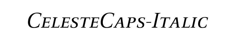 CelesteCaps-Italic font preview