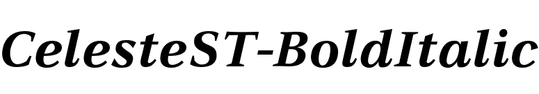 CelesteST-BoldItalic font preview