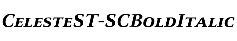 CelesteST-SCBoldItalic font preview